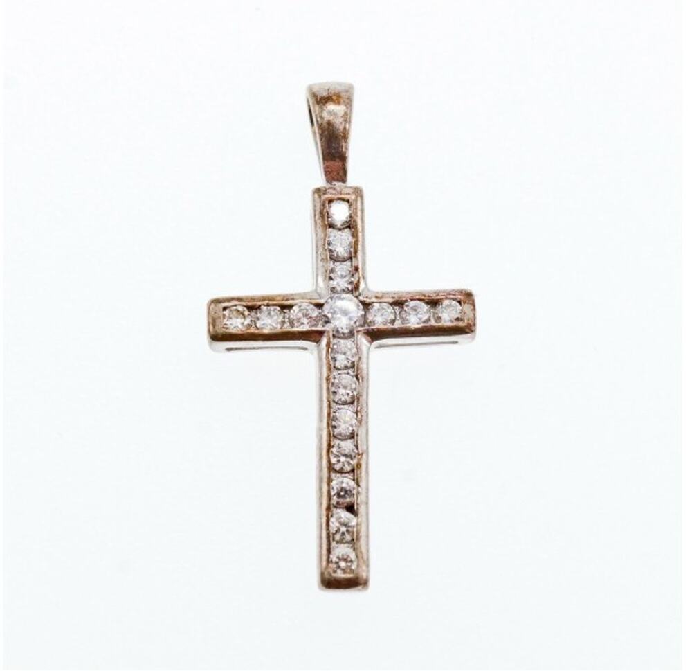 925 Sterling Silver CZ Cross Pendant